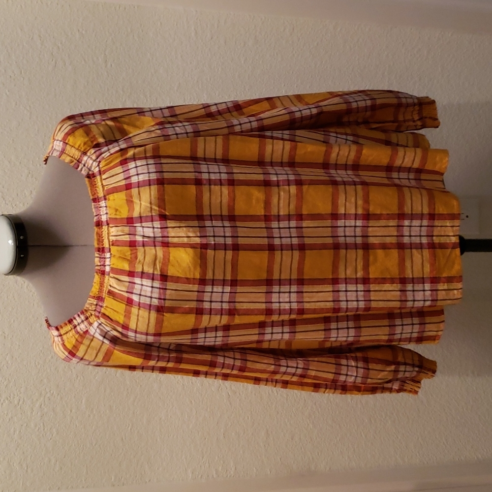 NWT Old Navy Women Yellow Long Sleeve Blouse XL